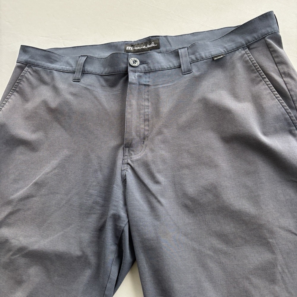 TravisMathew Golf‎ Shorts 38 Black Stretch Performance Casual Flat Front